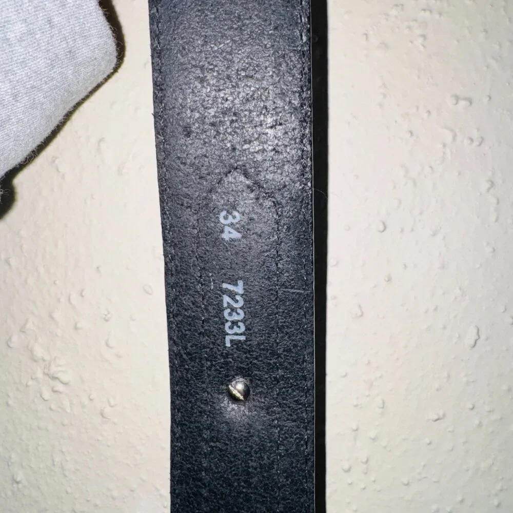 New Tony Lama Men Western Leather Black Belt